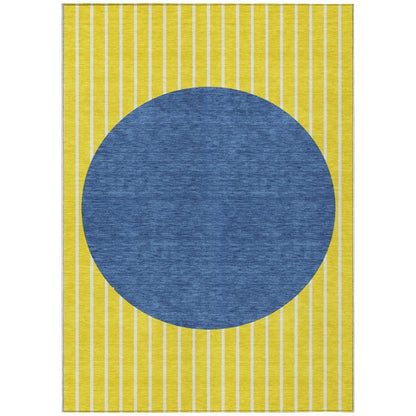 Ember Yellow Washable Indoor - Outdoor Rug - LOOMLAN - LOOMLAN Rugs - Outdoor Rugs