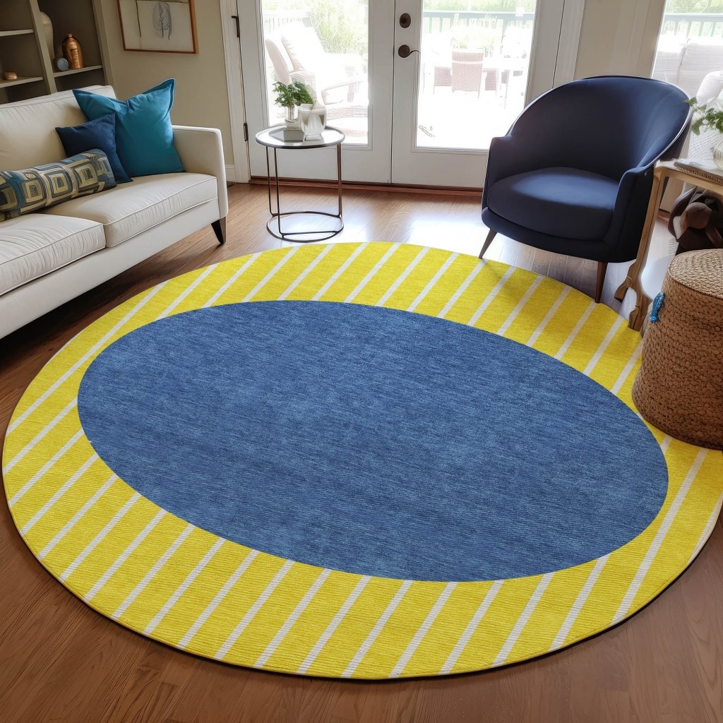 Ember Yellow Washable Indoor - Outdoor Rug - LOOMLAN - LOOMLAN Rugs - Outdoor Rugs