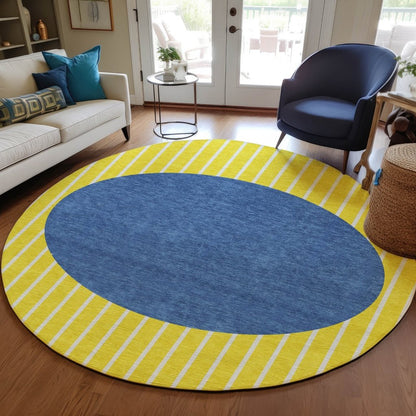 Ember Yellow Washable Indoor - Outdoor Rug - LOOMLAN - LOOMLAN Rugs - Outdoor Rugs