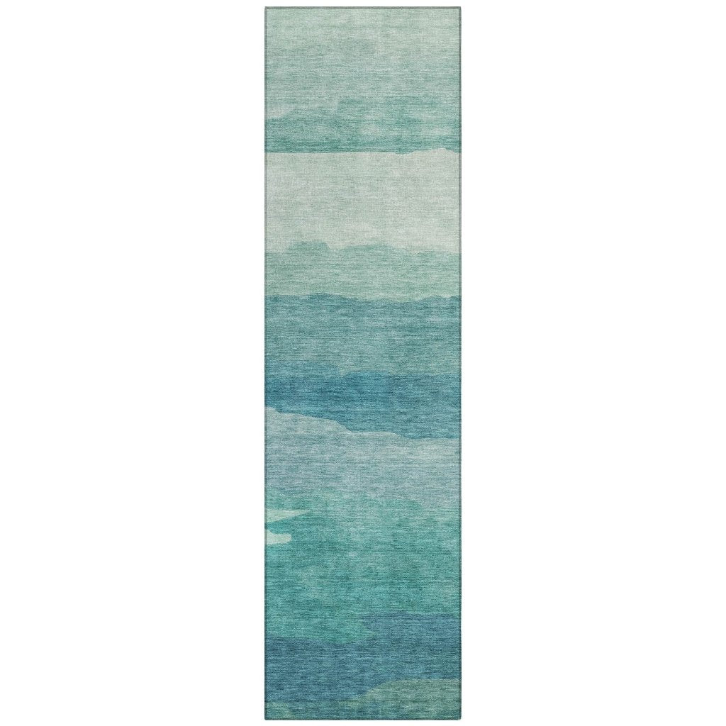 LOOMLAN Rugs Embre Teal Washable Indoor-Outdoor Rug