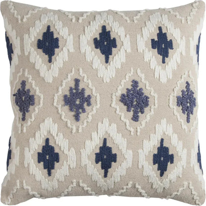 LOOMLAN Embroidered Ikat Throw Pillow Down Insert