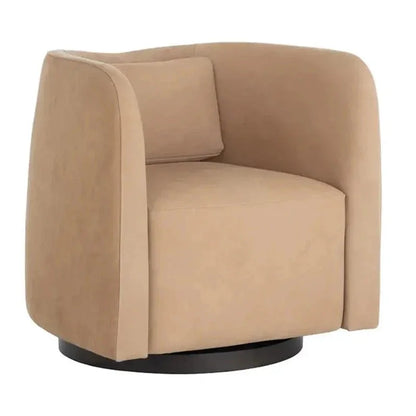 SUNPAN Emilie Leather Swivel Lounge Chair