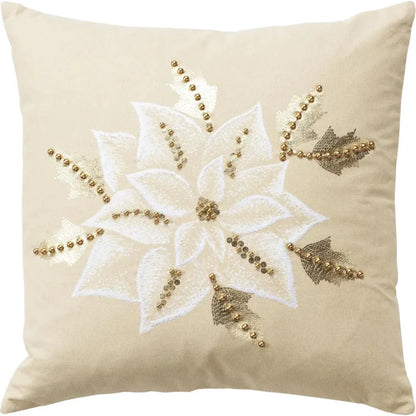 LOOMLAN Emily Embroided Floral Decorative Pillows For Bed