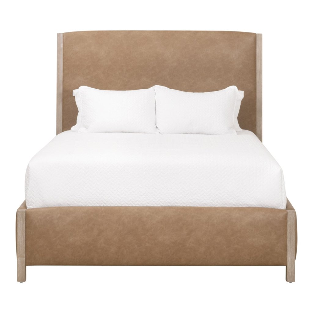 Emmett Vegan Leather Modern Bed - LOOMLAN - Essentials For Living - Beds