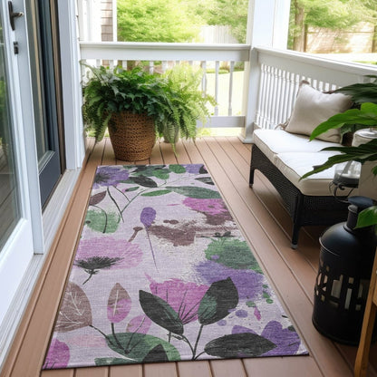 LOOMLAN Rugs Emperesse Purple Washable Indoor-Outdoor Rug