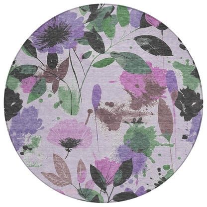 LOOMLAN Rugs Emperesse Purple Washable Indoor-Outdoor Rug
