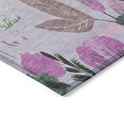 LOOMLAN Rugs Emperesse Purple Washable Indoor-Outdoor Rug