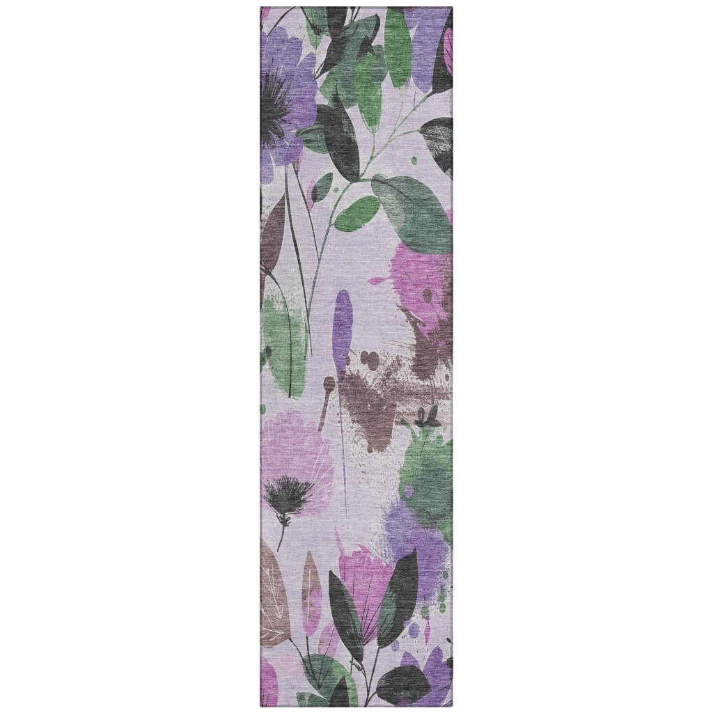 LOOMLAN Rugs Emperesse Purple Washable Indoor-Outdoor Rug