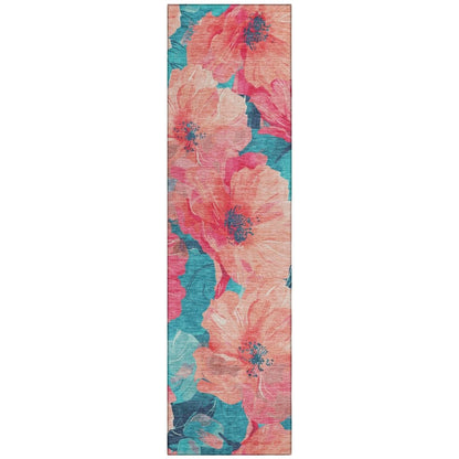 LOOMLAN Rugs Emprelle Orange Washable Indoor-Outdoor Rug
