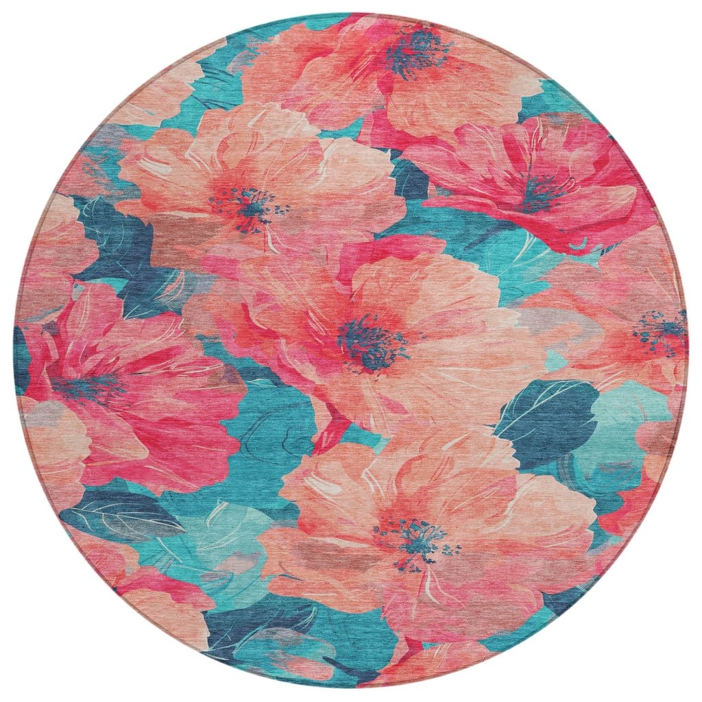 LOOMLAN Rugs Emprelle Orange Washable Indoor-Outdoor Rug