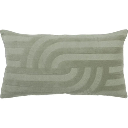LOOMLAN Emy Embroidered Abstract Lumbar Pillow Covers Insert