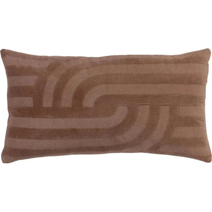 LOOMLAN Emy Embroidered Abstract Lumbar Pillow Covers Insert