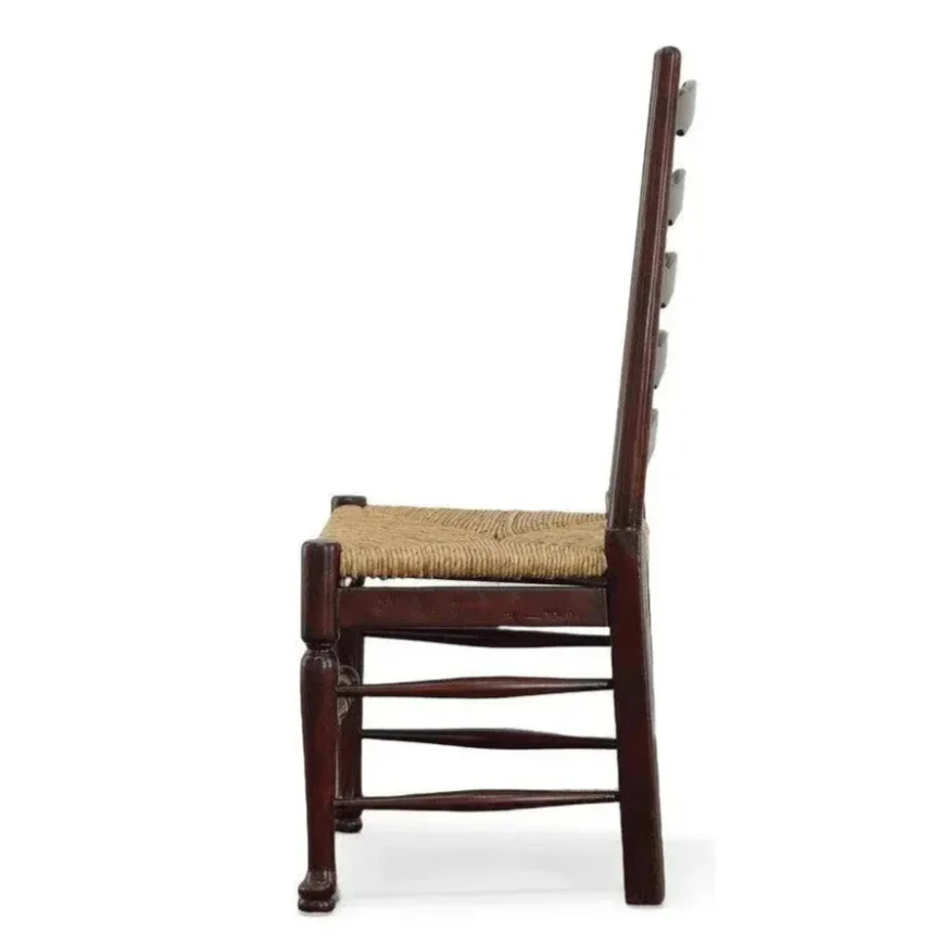 English Country Ladderback Side Chair 2PC - LOOMLAN - Furniture Classics - Dining Chairs