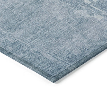 LOOMLAN Rugs Enoa Blue Washable Indoor-Outdoor Rug
