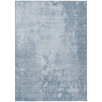 LOOMLAN Rugs Enoa Blue Washable Indoor-Outdoor Rug