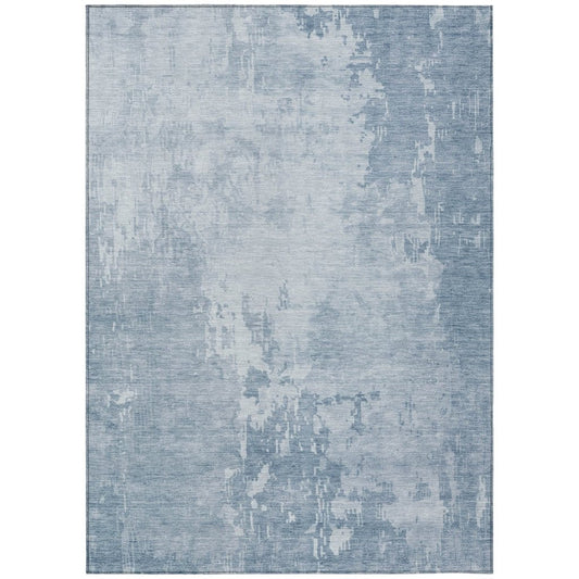 LOOMLAN Rugs Enoa Blue Washable Indoor-Outdoor Rug