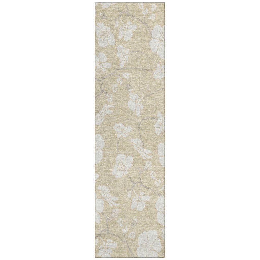 LOOMLAN Rugs Ensa Beige Washable Indoor-Outdoor Rug