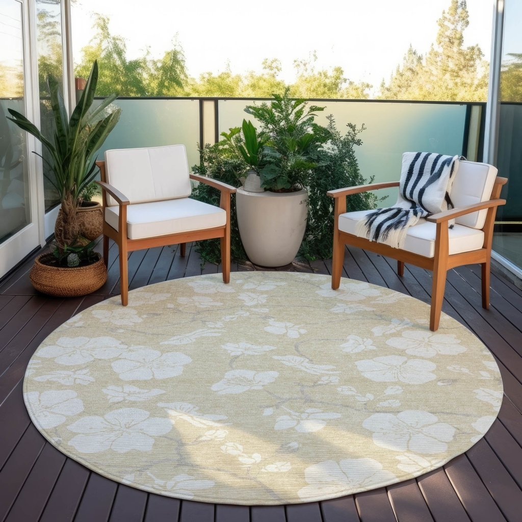 LOOMLAN Rugs Ensa Beige Washable Indoor-Outdoor Rug