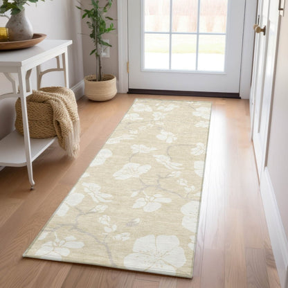LOOMLAN Rugs Ensa Beige Washable Indoor-Outdoor Rug