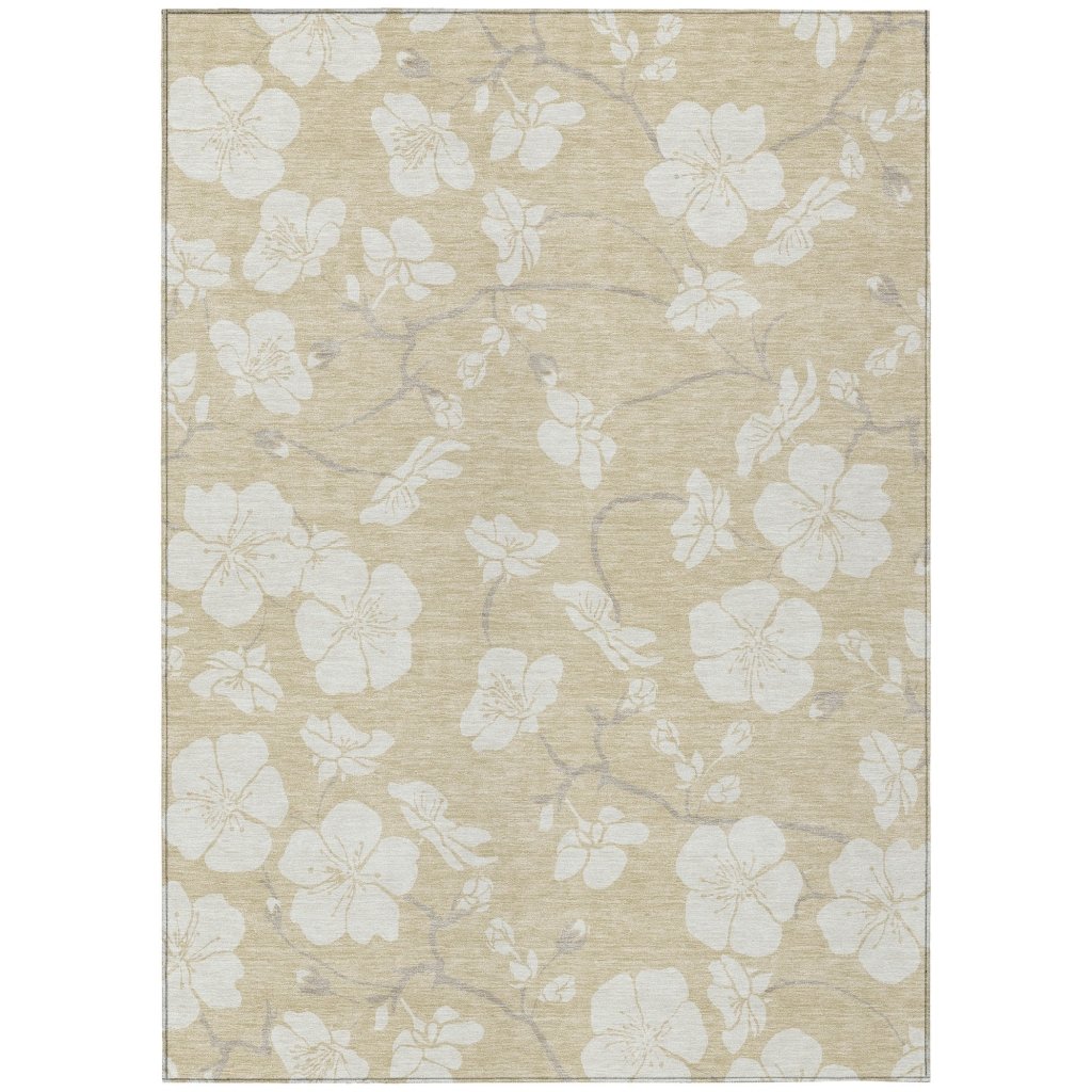 LOOMLAN Rugs Ensa Beige Washable Indoor-Outdoor Rug