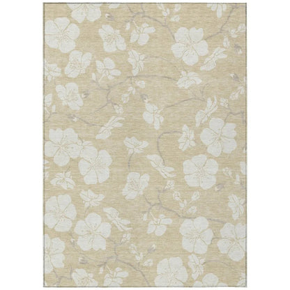 LOOMLAN Rugs Ensa Beige Washable Indoor-Outdoor Rug