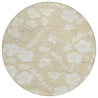 LOOMLAN Rugs Ensa Beige Washable Indoor-Outdoor Rug