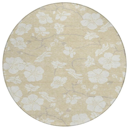 LOOMLAN Rugs Ensa Beige Washable Indoor-Outdoor Rug