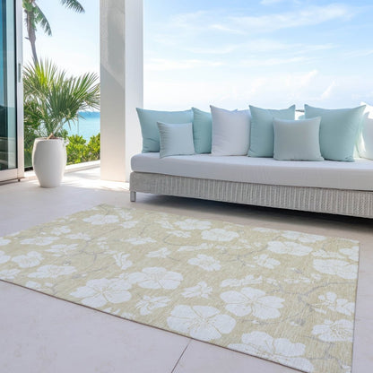 LOOMLAN Rugs Ensa Beige Washable Indoor-Outdoor Rug