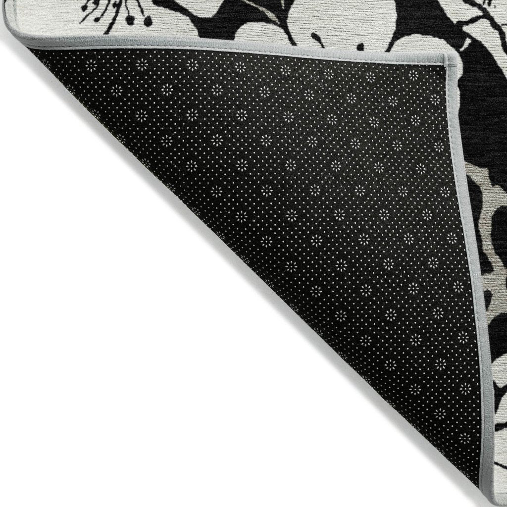 LOOMLAN Rugs Ensa Black Washable Indoor-Outdoor Rug