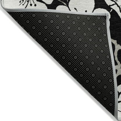 LOOMLAN Rugs Ensa Black Washable Indoor-Outdoor Rug