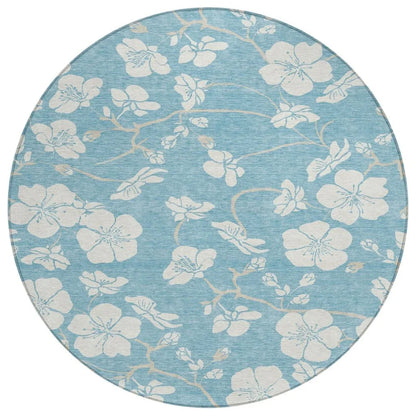 LOOMLAN Rugs Ensa Blue Washable Indoor-Outdoor Rug