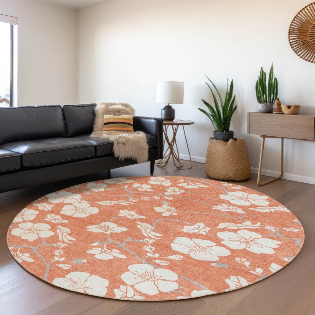 LOOMLAN Rugs Ensa Coral Washable Indoor-Outdoor Rug