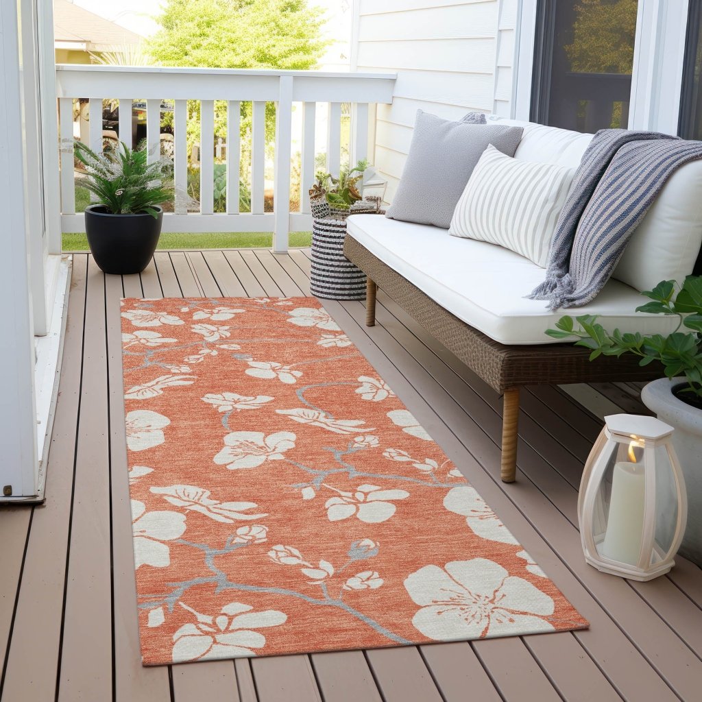 LOOMLAN Rugs Ensa Coral Washable Indoor-Outdoor Rug