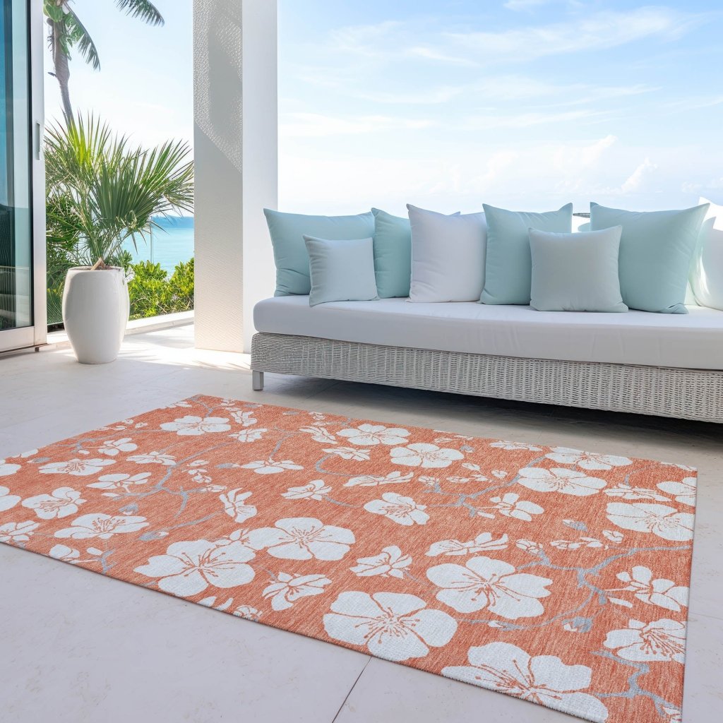 LOOMLAN Rugs Ensa Coral Washable Indoor-Outdoor Rug