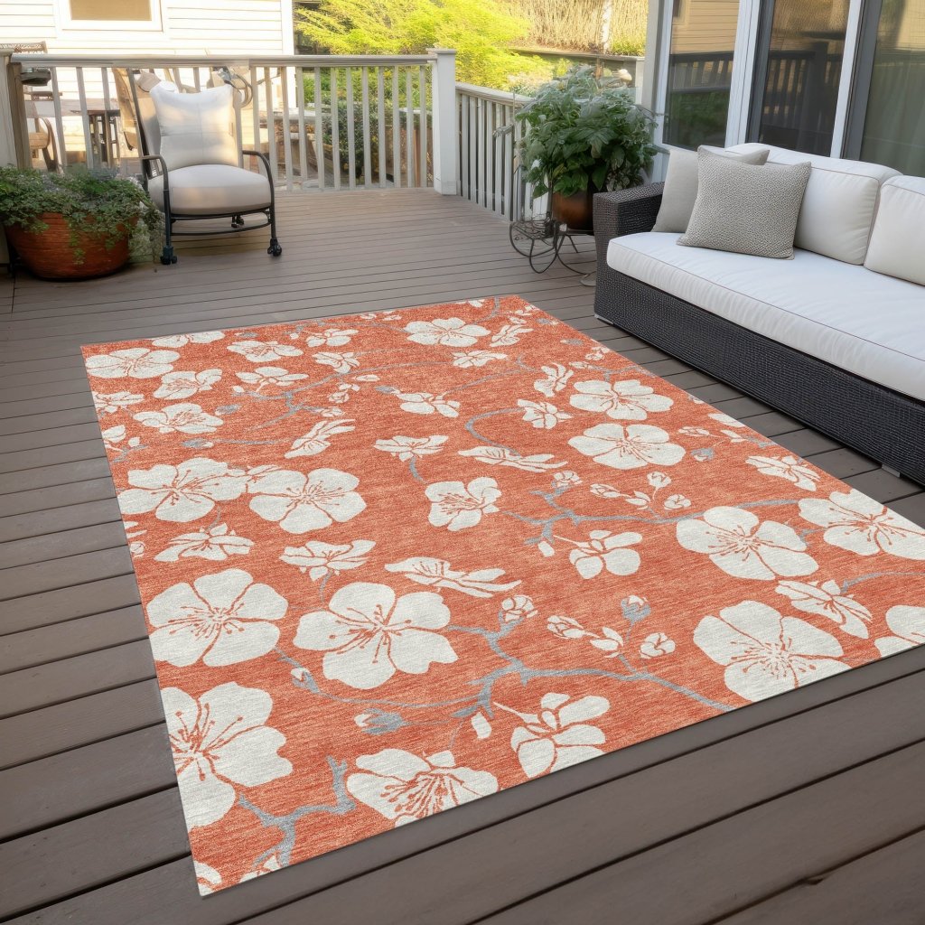 LOOMLAN Rugs Ensa Coral Washable Indoor-Outdoor Rug