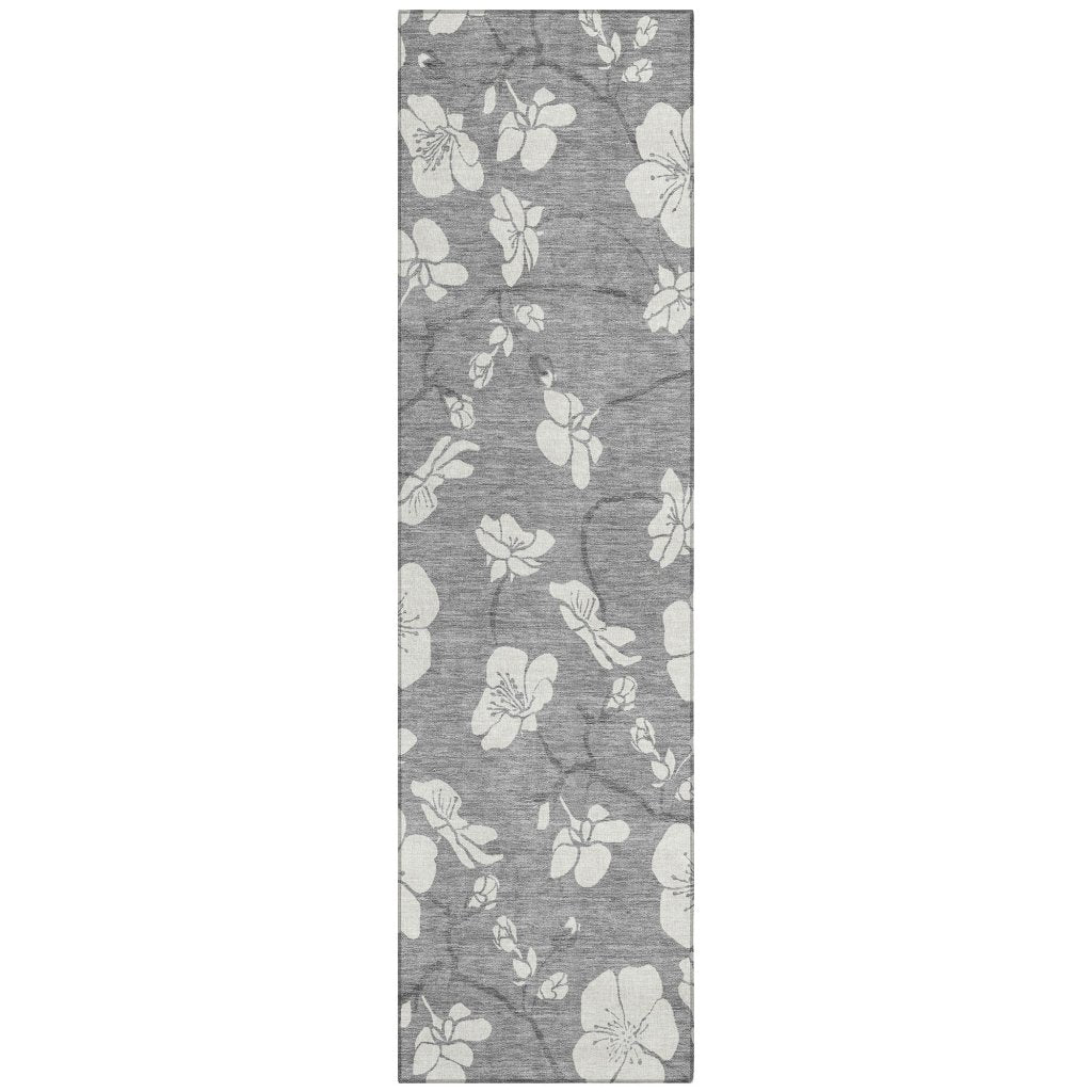 LOOMLAN Rugs Ensa Gray Washable Indoor-Outdoor Rug
