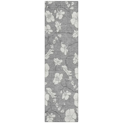 LOOMLAN Rugs Ensa Gray Washable Indoor-Outdoor Rug