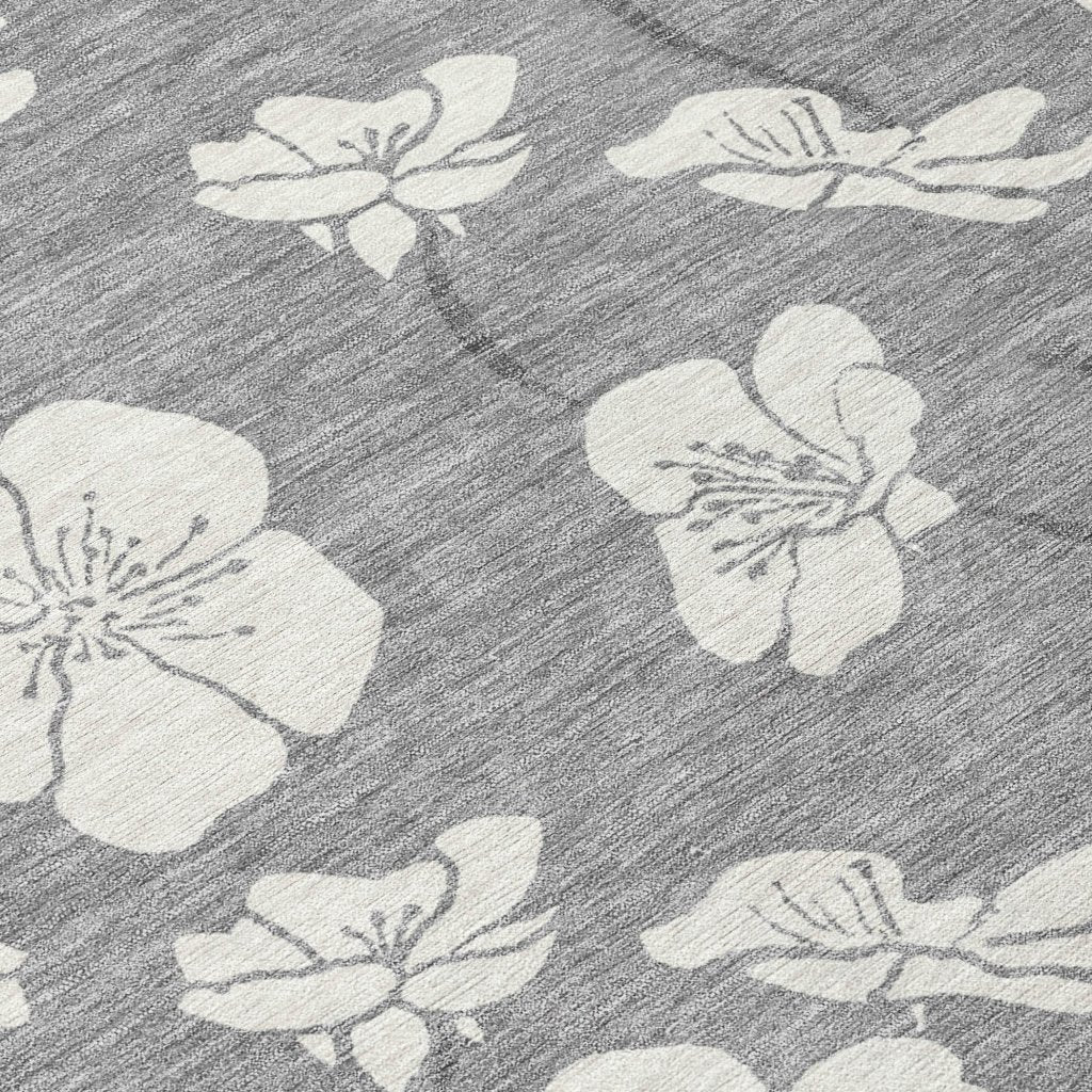 LOOMLAN Rugs Ensa Gray Washable Indoor-Outdoor Rug
