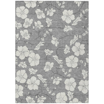 LOOMLAN Rugs Ensa Gray Washable Indoor-Outdoor Rug