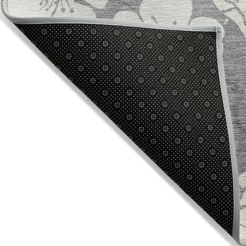 LOOMLAN Rugs Ensa Gray Washable Indoor-Outdoor Rug