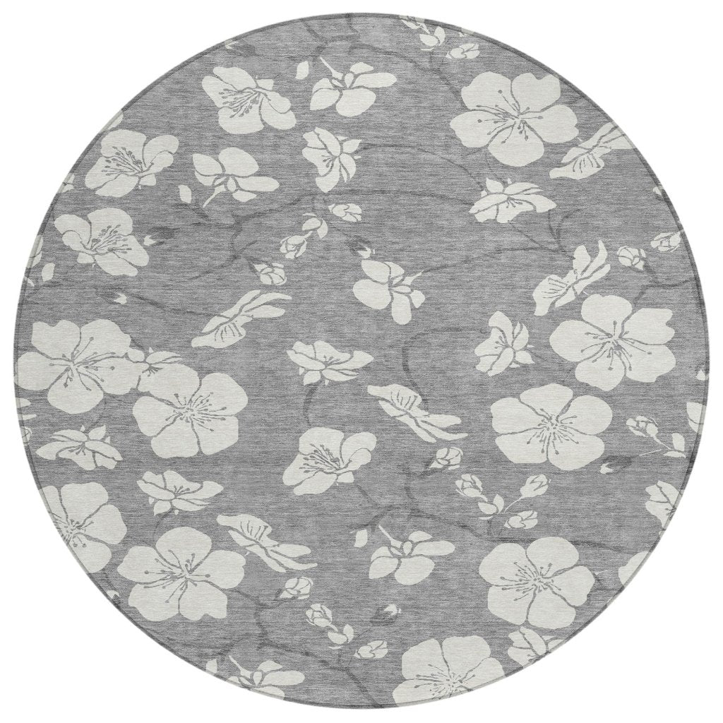 LOOMLAN Rugs Ensa Gray Washable Indoor-Outdoor Rug