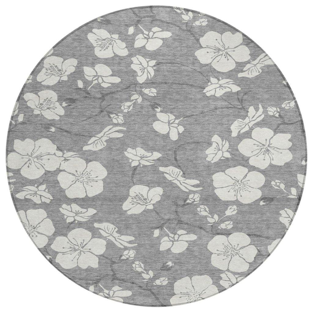 LOOMLAN Rugs Ensa Gray Washable Indoor-Outdoor Rug