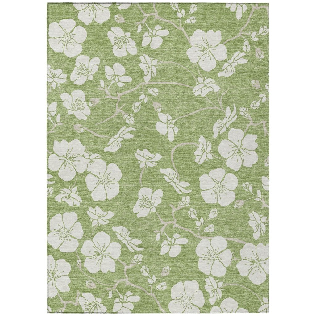LOOMLAN Rugs Ensa Green Washable Indoor-Outdoor Rug