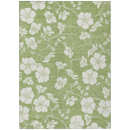 LOOMLAN Rugs Ensa Green Washable Indoor-Outdoor Rug