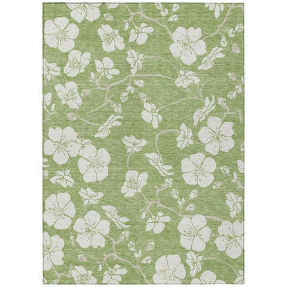 LOOMLAN Rugs Ensa Green Washable Indoor-Outdoor Rug