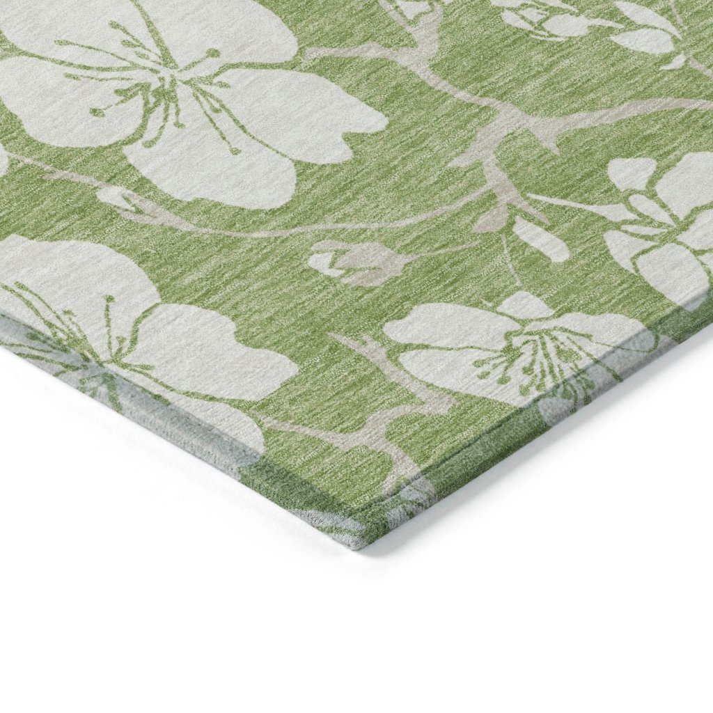 LOOMLAN Rugs Ensa Green Washable Indoor-Outdoor Rug