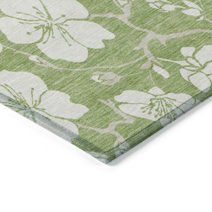 LOOMLAN Rugs Ensa Green Washable Indoor-Outdoor Rug
