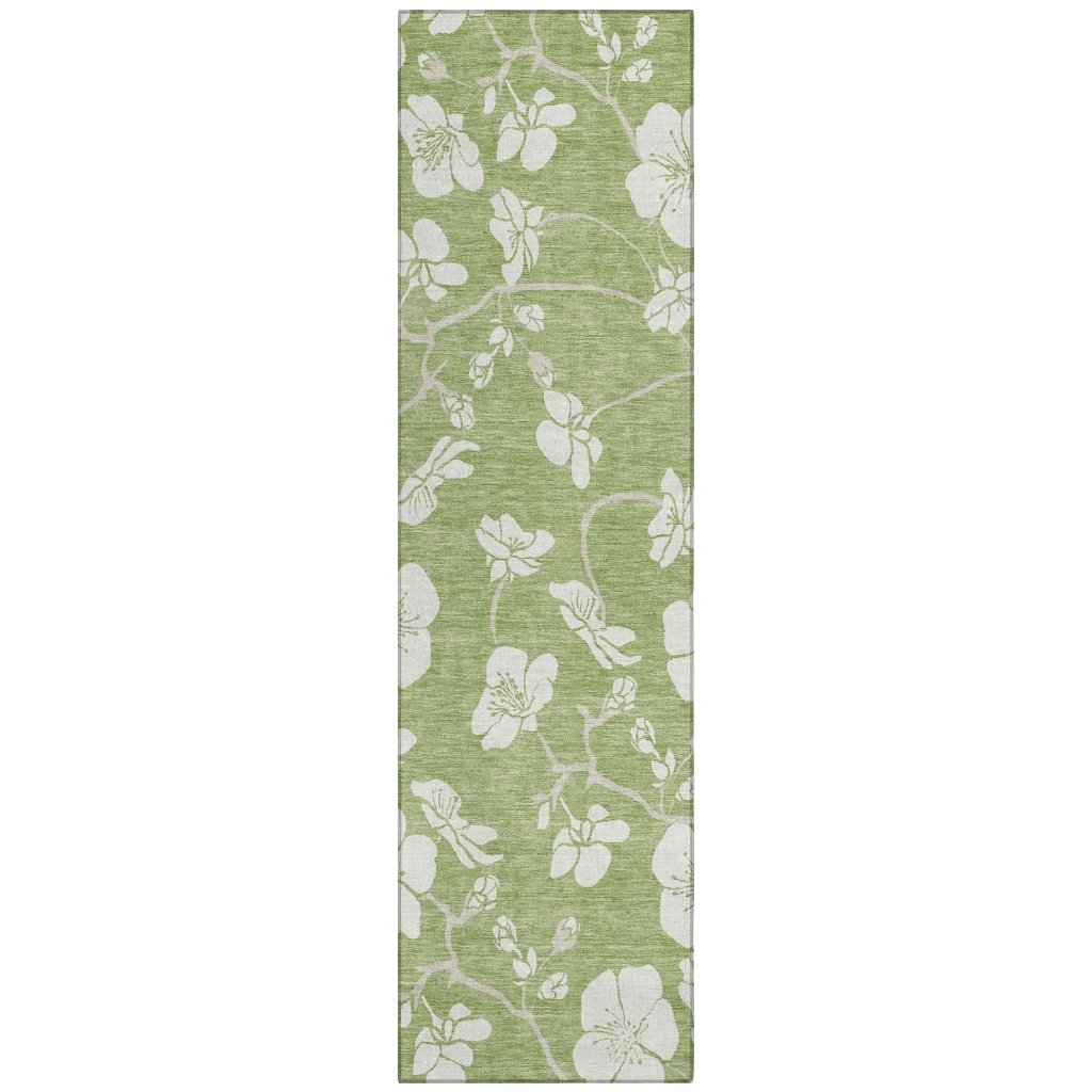 LOOMLAN Rugs Ensa Green Washable Indoor-Outdoor Rug