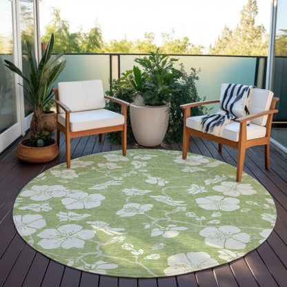 LOOMLAN Rugs Ensa Green Washable Indoor-Outdoor Rug