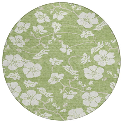 LOOMLAN Rugs Ensa Green Washable Indoor-Outdoor Rug